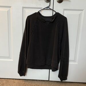 Faded black lace pullover